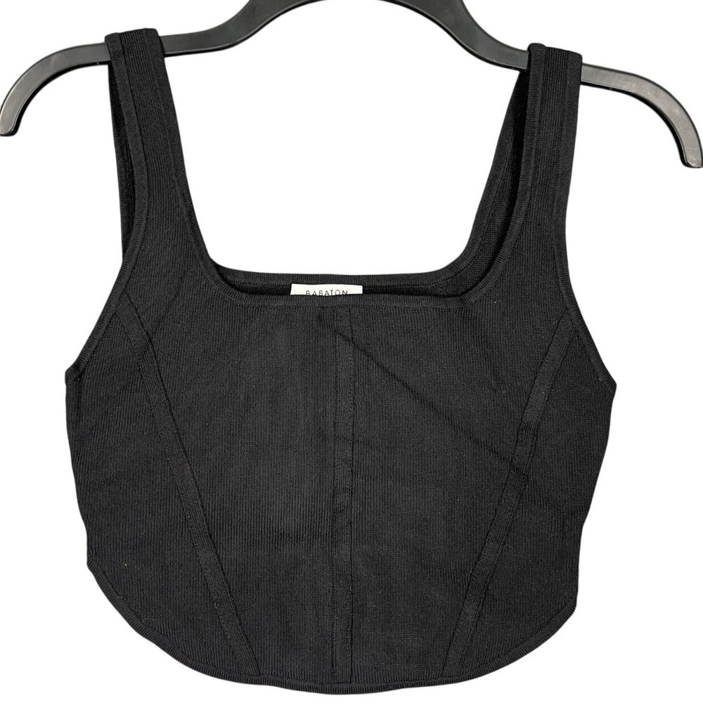 Babaton Womens‎ M Ribbed Tank Square Neck Minimalist Athleisure Streetwear